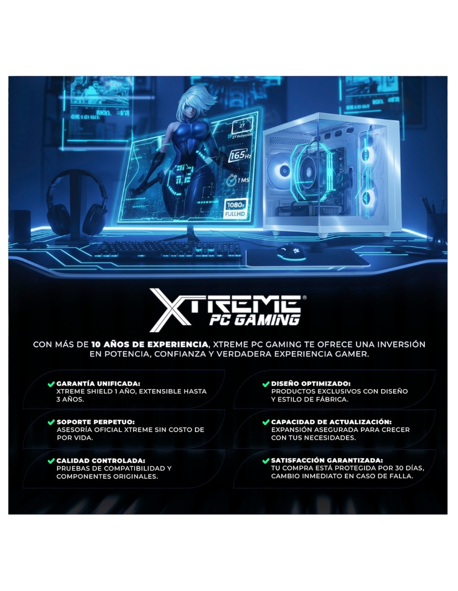 Computadora gamer AMD Ryzen 7 NVIDIA GeForce RTX 5060 Ti 16 GB RAM 1 TB 4