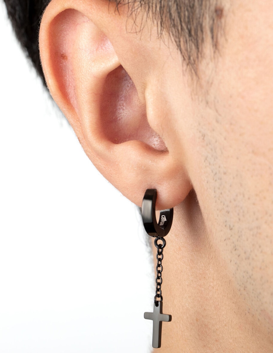 Aretes largos largos lotus style con acabado brillante 2
