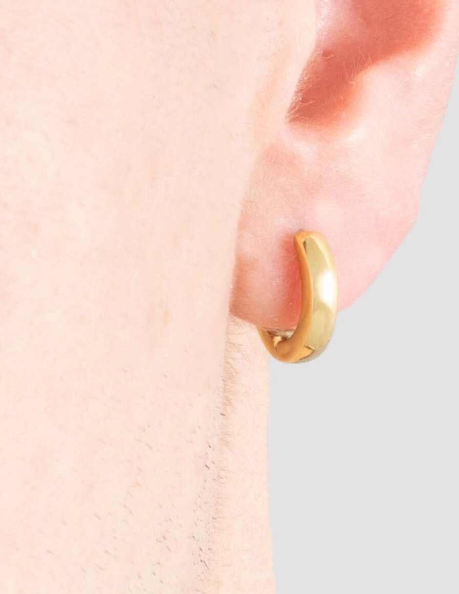 Arracadas lotus style men's earrings con acabado brillante 2