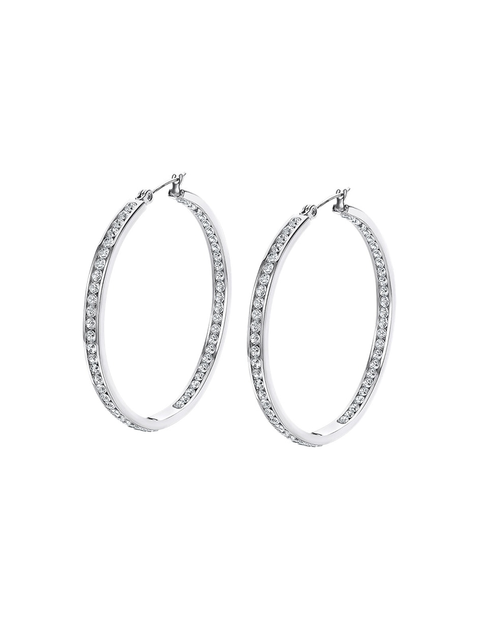 Arracadas lotus style urban woman con acabado brillante zirconia cúbica Arracadas lotus style urban woman con acabado brillante zirconia cúbica