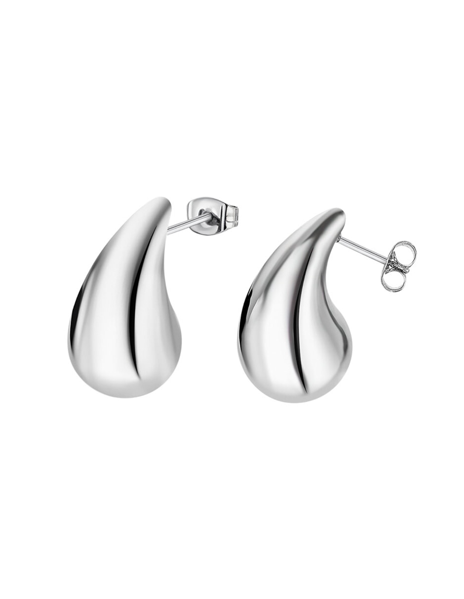 Aretes largos largos lotus style con acabado brillante Aretes largos largos lotus style con acabado brillante
