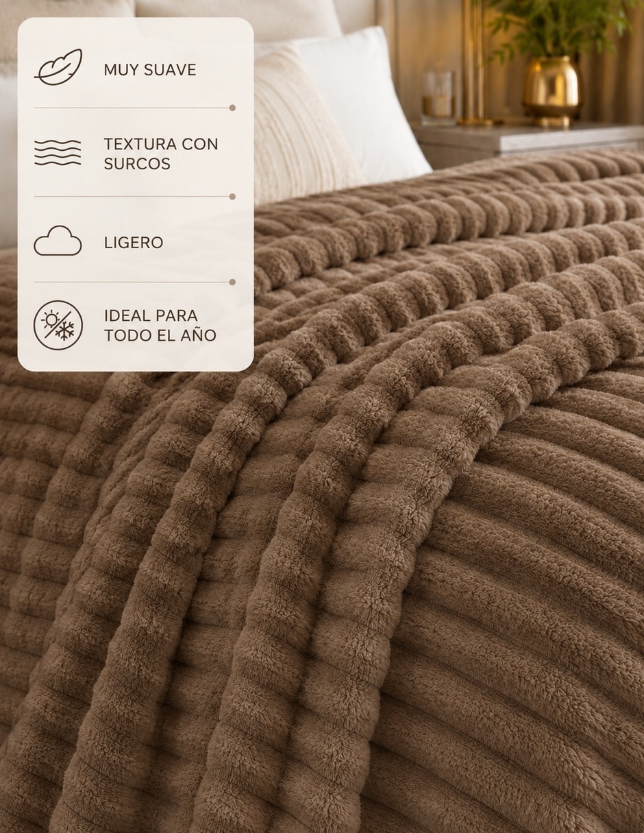 Cobertor estampado liso 3