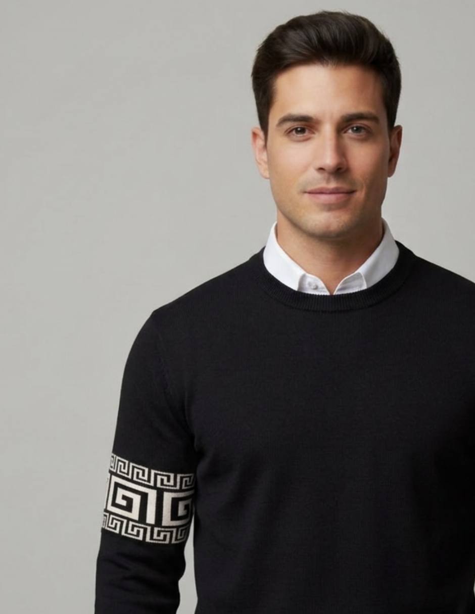 Suéter cuello redondo para hombre 2