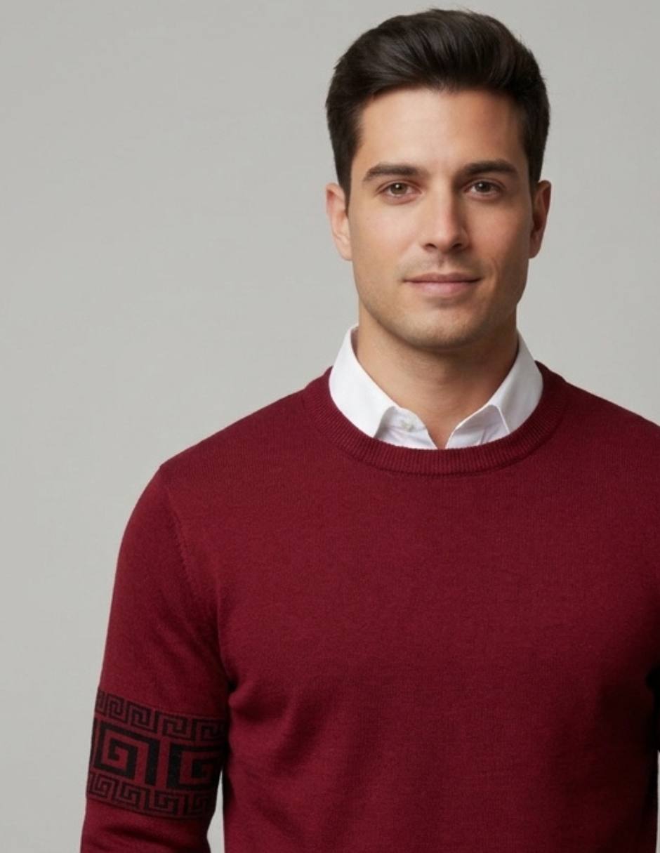 Suéter cuello redondo para hombre 2