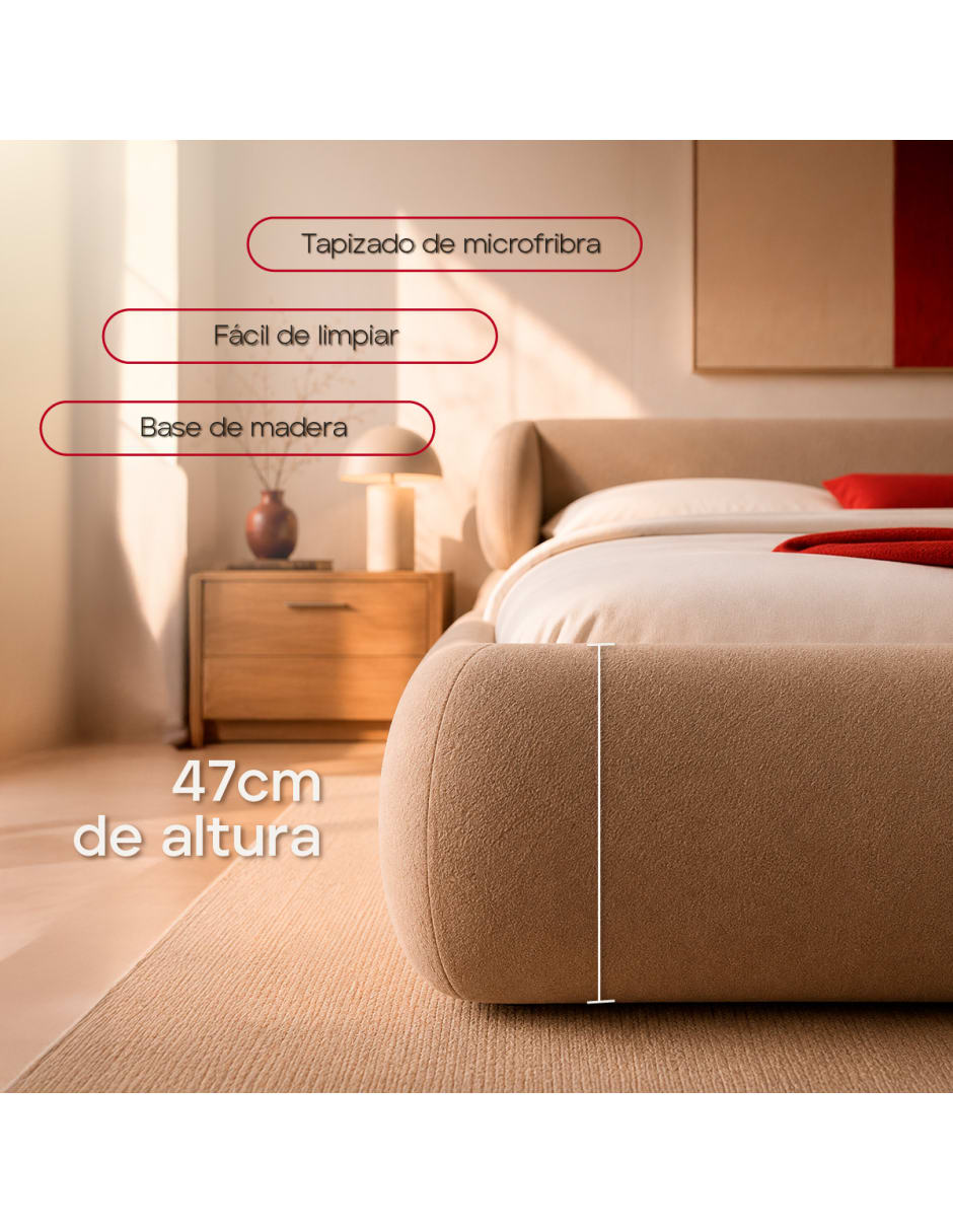 Cama de Madera pino King Size 3