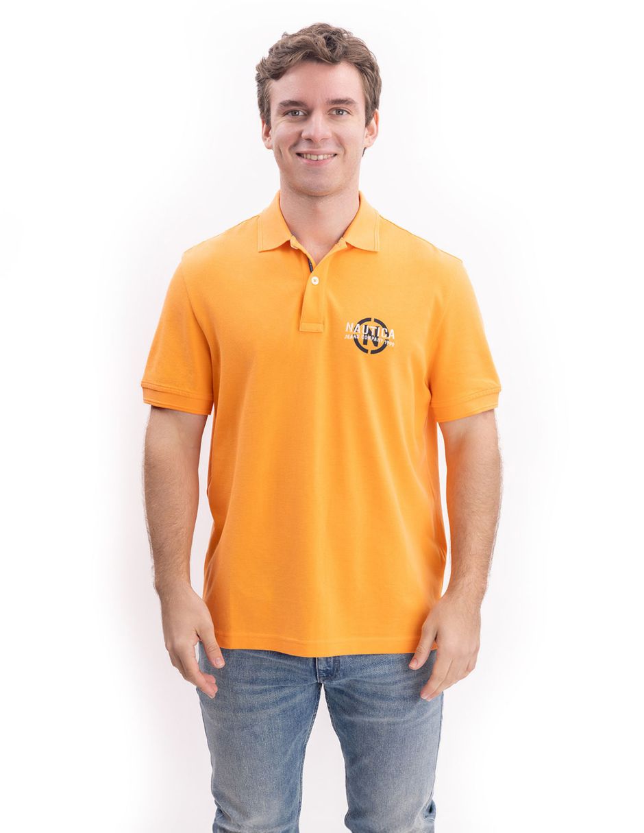 Playera nautica jeans cuello polo para hombre