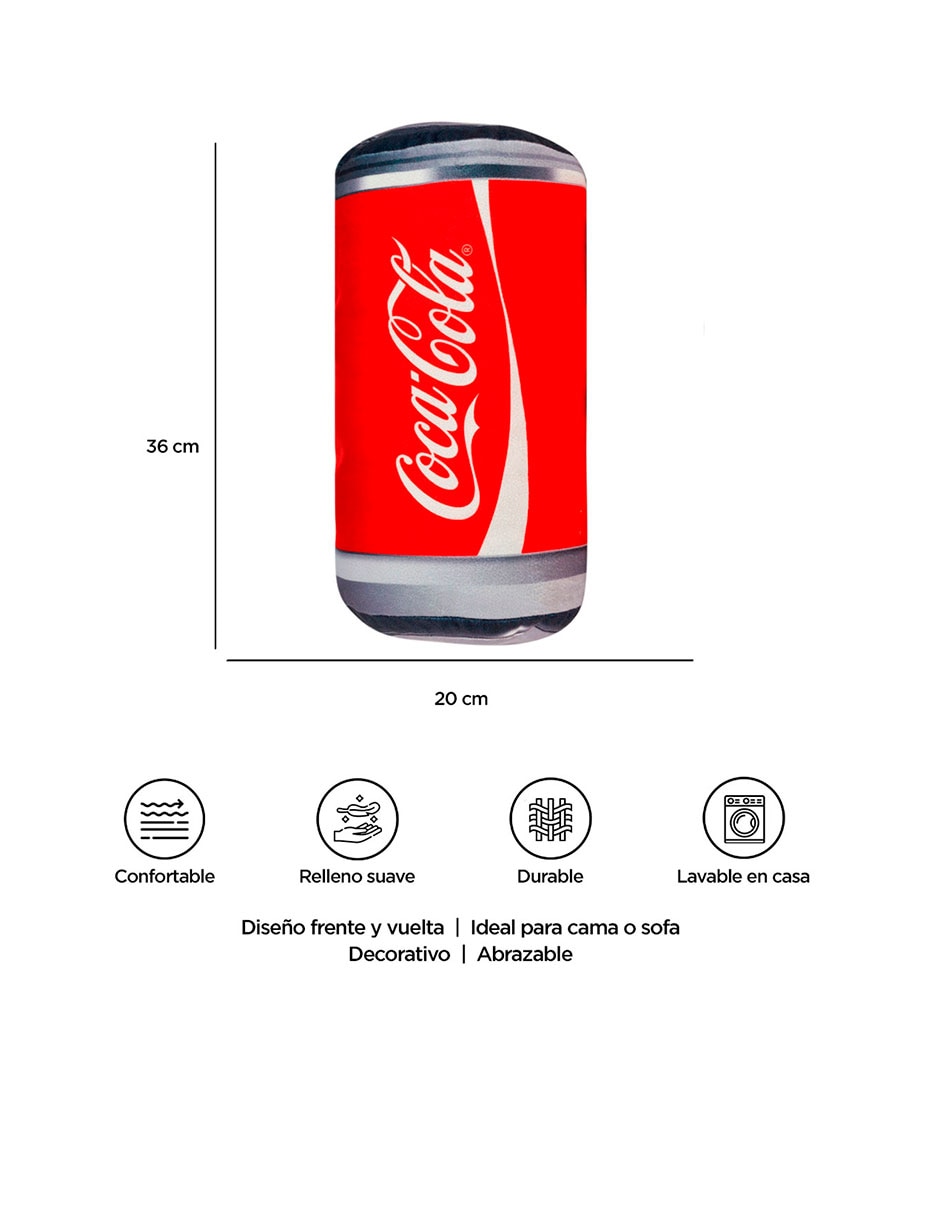 Cojín decorativo Providencia Divertido Abrazable Lata Coca-Cola
