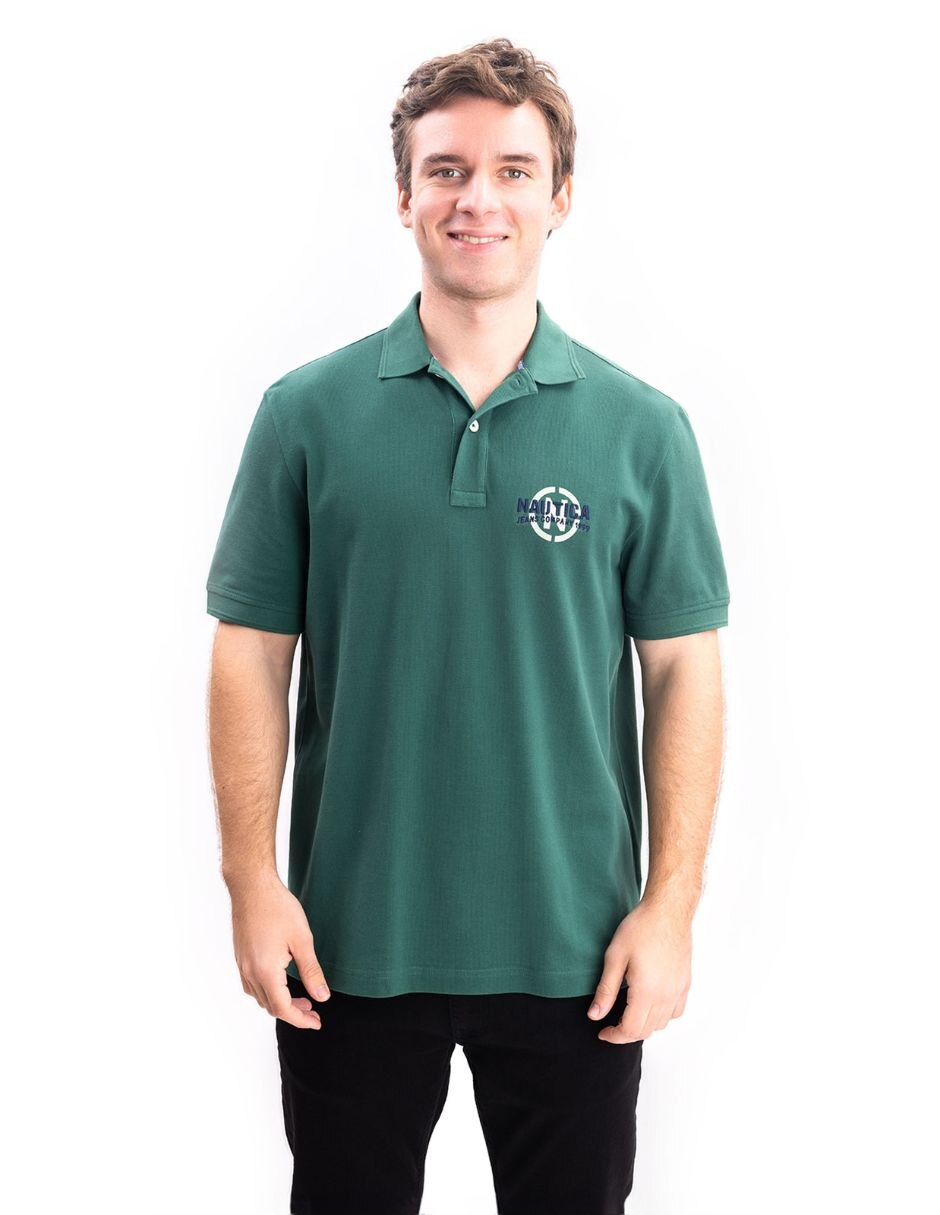 Playera nautica jeans cuello polo para hombre