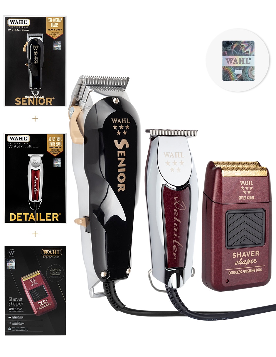 Recortadora para cabello, barba y cuerpo Senior 8545 + Detailer 8081 + Shaver 8061