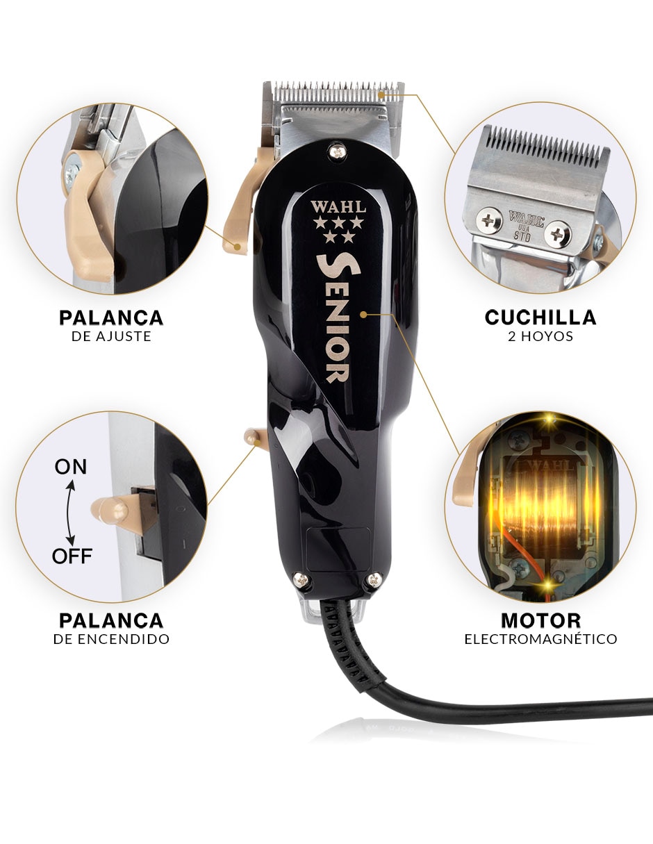 Recortadora para cabello, barba y cuerpo Senior 8545 + Detailer 8081 + Shaver 8061