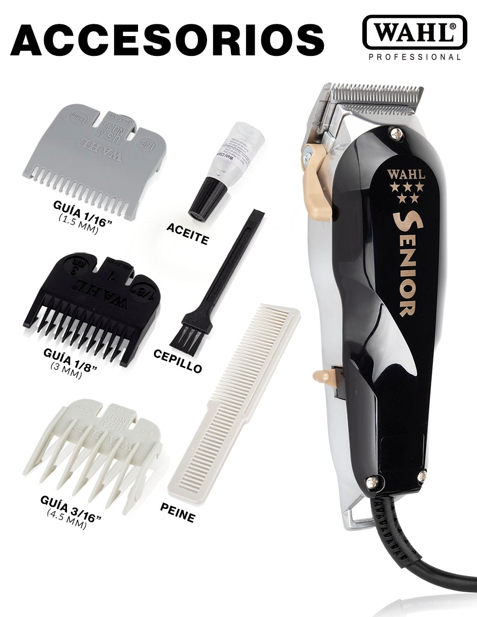 Recortadora para cabello, barba y cuerpo Senior 8545 + Detailer 8081 + Shaver 8061 12