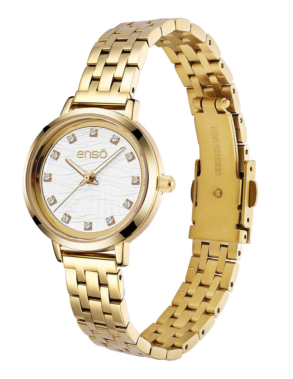 Reloj pulsera enso crystal halo para mujer ew263l18 2