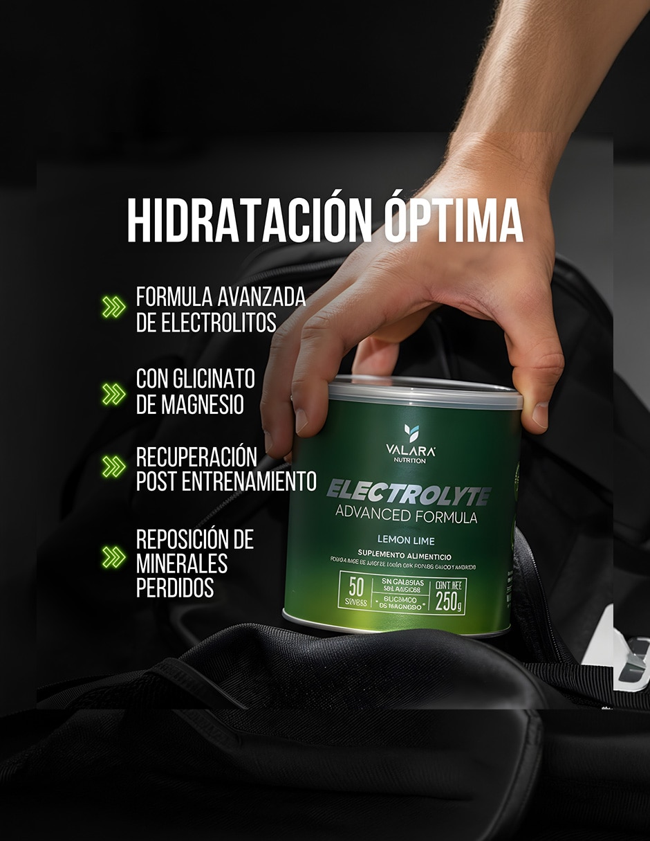 Electrolitos Valara Nutrition sabor lima limón de 250 g