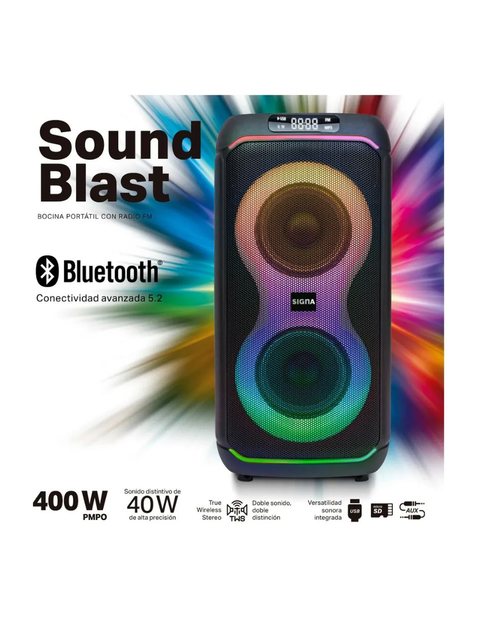 Bocina portátil signa bluetooth