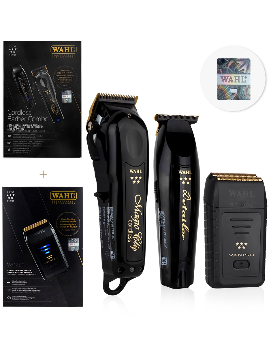 Recortadora para cabello, barba y cuerpo Magic Clip 8591L1 + Detailer Li 8171L + Vanish 8173-700 Recortadora para cabello, barba y cuerpo Magic Clip 8591L1 + Detailer Li 8171L + Vanish 8173-700
