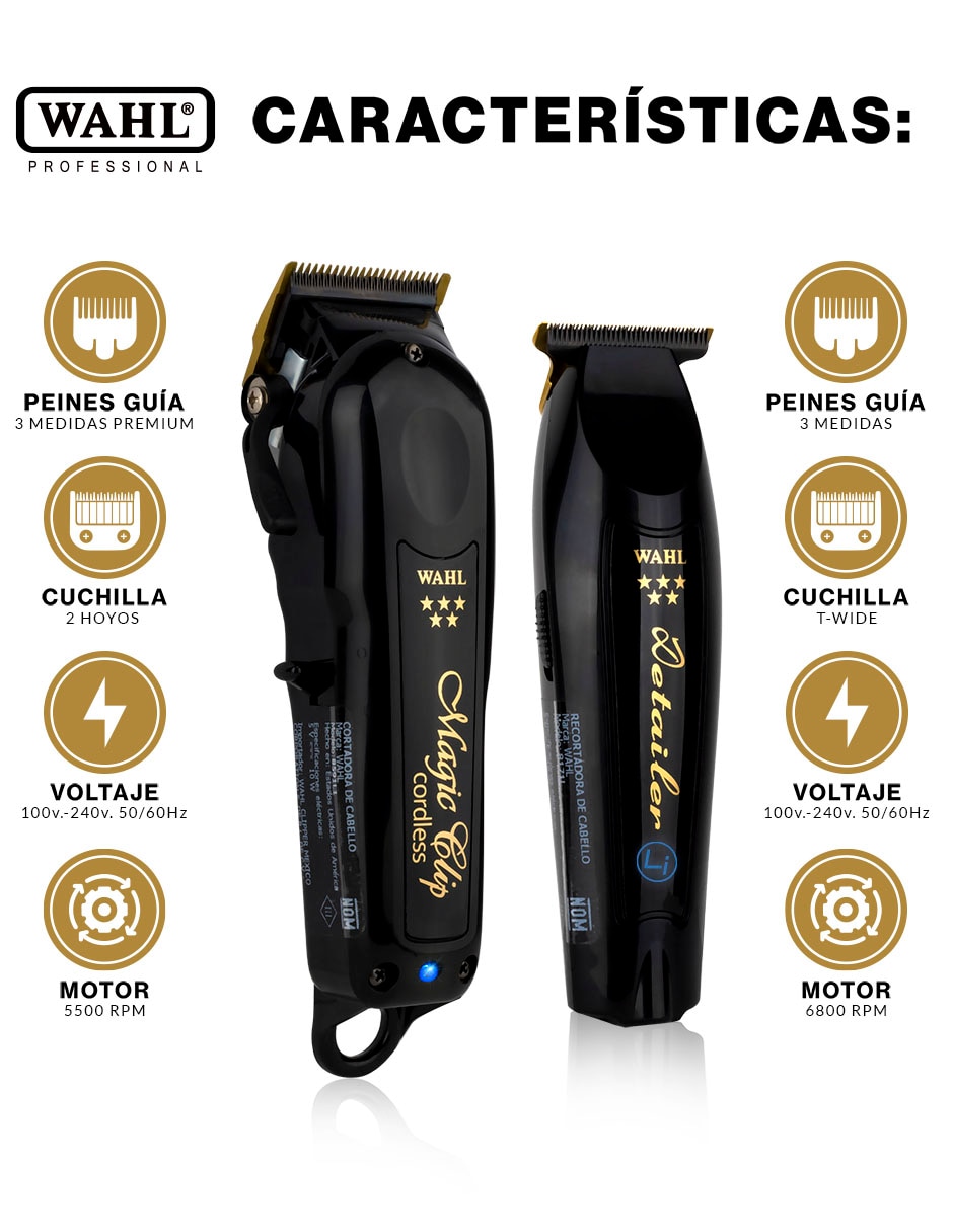 Recortadora para cabello, barba y cuerpo Magic Clip 8591L1 + Detailer Li 8171L + Vanish 8173-700 10