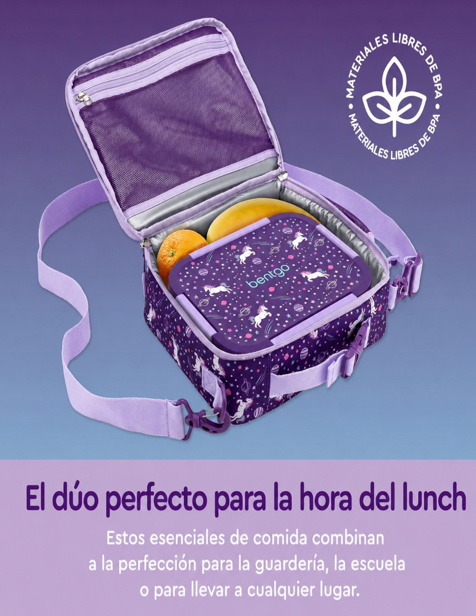 Set lonchera térmica unicornio 3