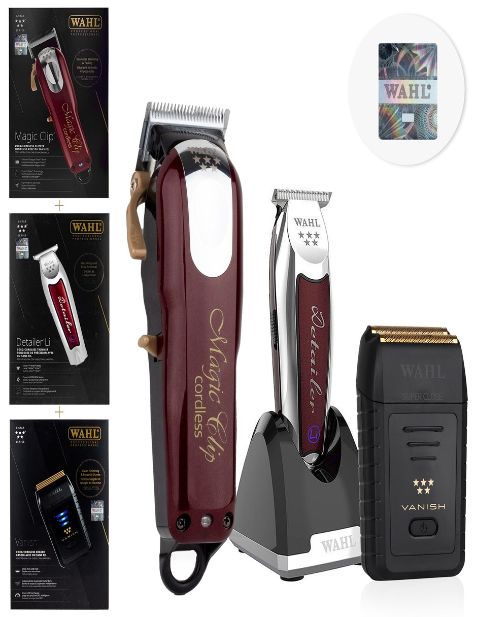 Recortadora de barba y bigote Magic Clip Cordless 8148 + Detailer Li 8171 + Vanish 8173-700