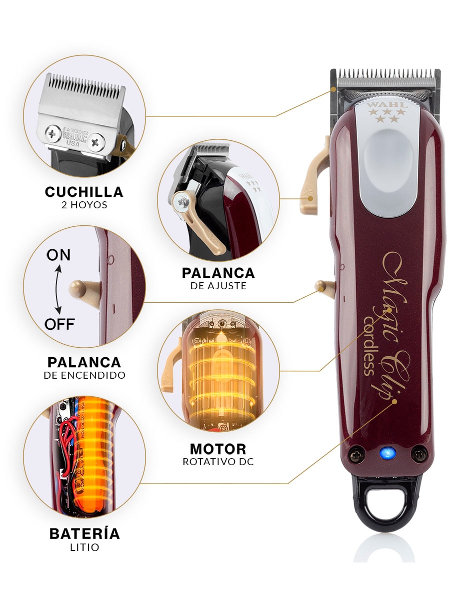 Recortadora de barba y bigote Magic Clip Cordless 8148 + Detailer Li 8171 + Vanish 8173-700 11