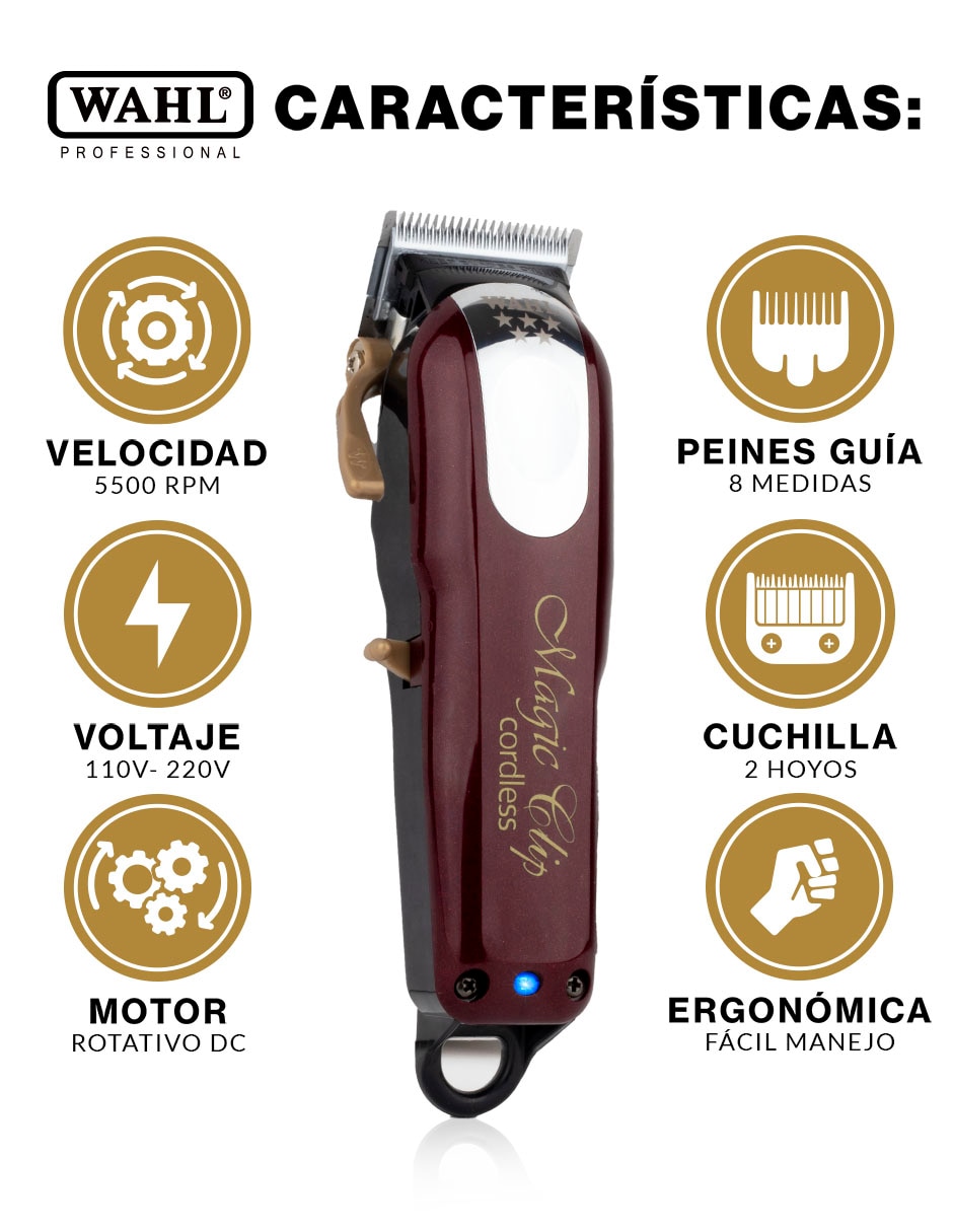 Recortadora de barba y bigote Magic Clip Cordless 8148 + Detailer Li 8171 + Vanish 8173-700 10