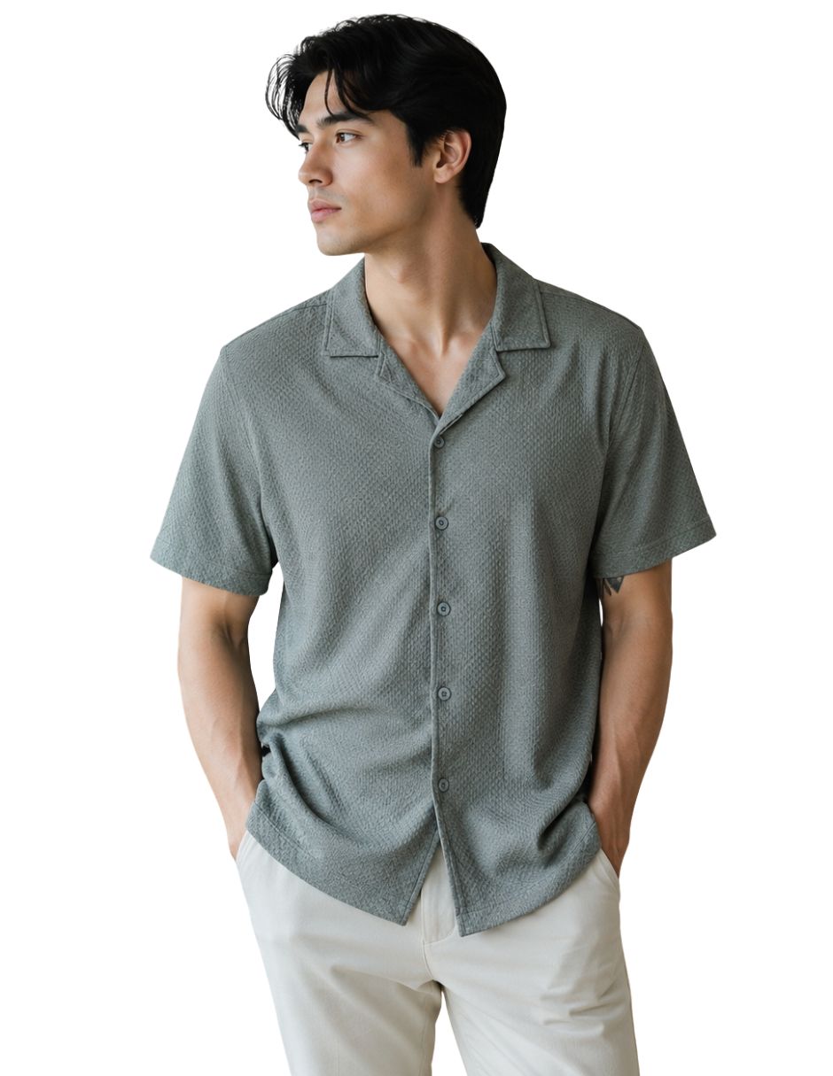 Camisa casual Manga corta para hombre Camisa casual Manga corta para hombre