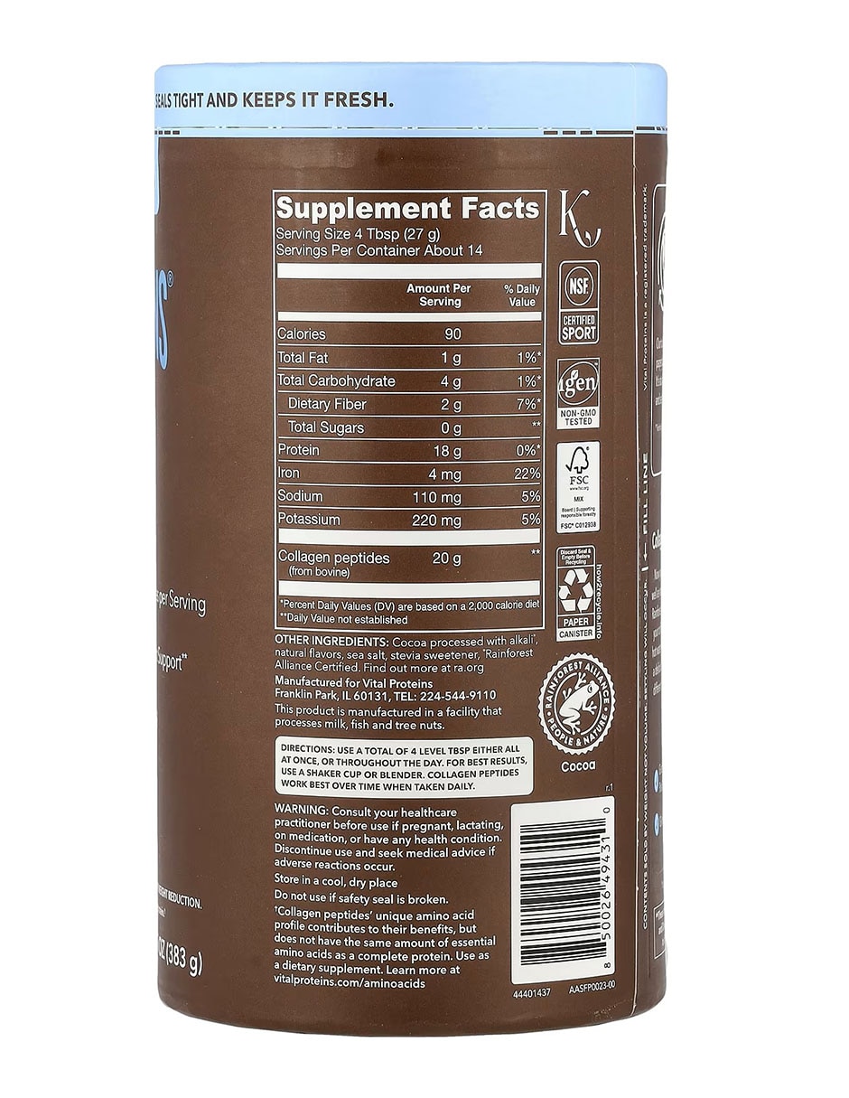 Péptidos de colágeno sabor chocolate de 383 g 2