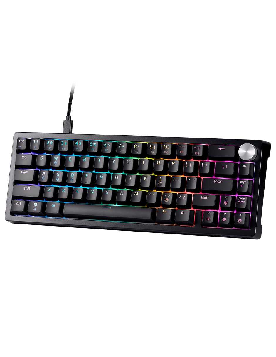 Teclado gamer USB-C QWERT inglés con interruptor Lineal (Red, Black) SORCERER MINI 4