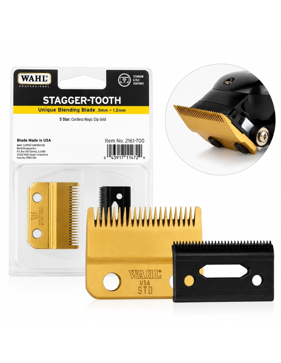 Recortadora de cabello Magic Clip Black + 2161-700 Gold 11