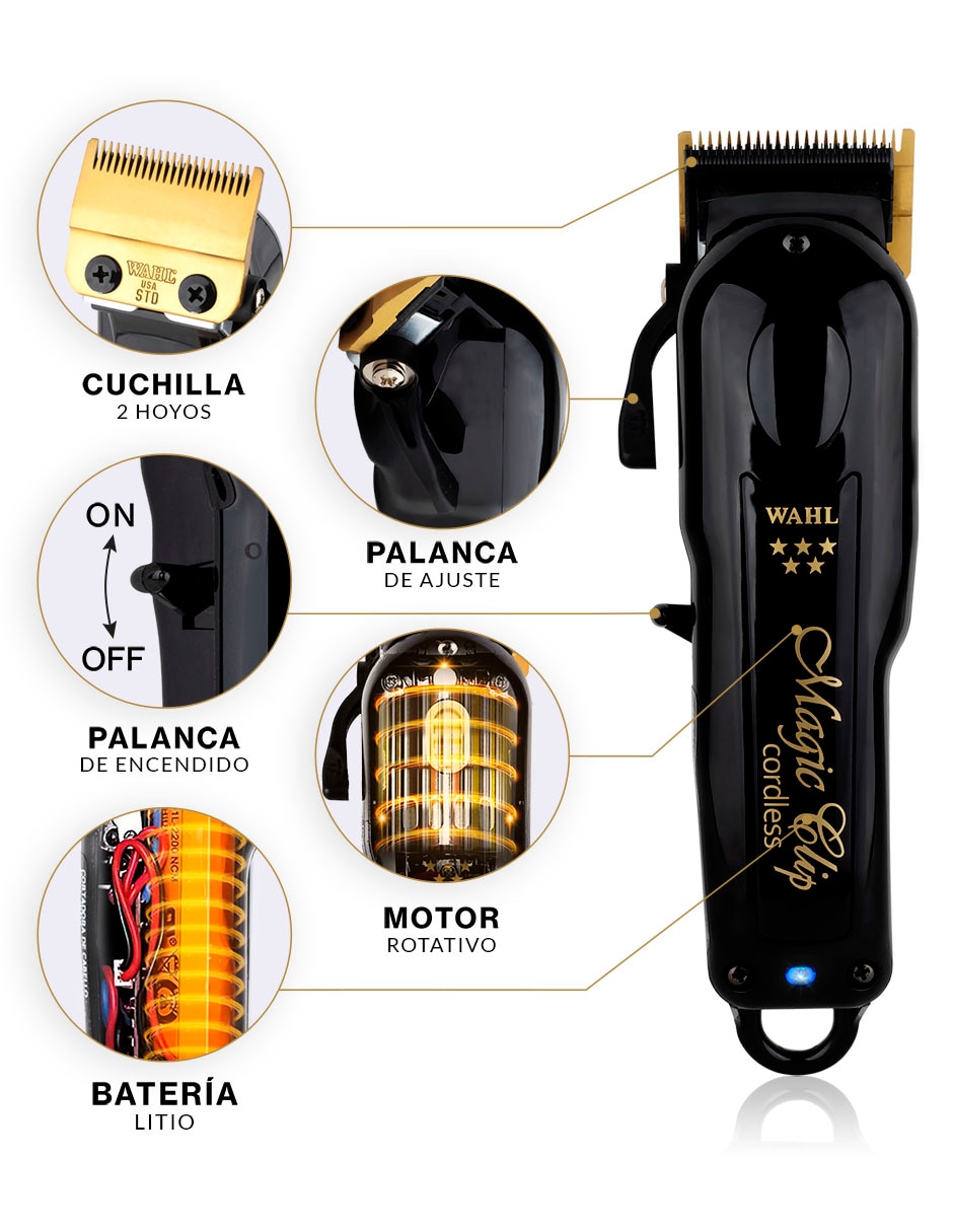 Recortadora de cabello Magic Clip Black + 2161-700 Gold