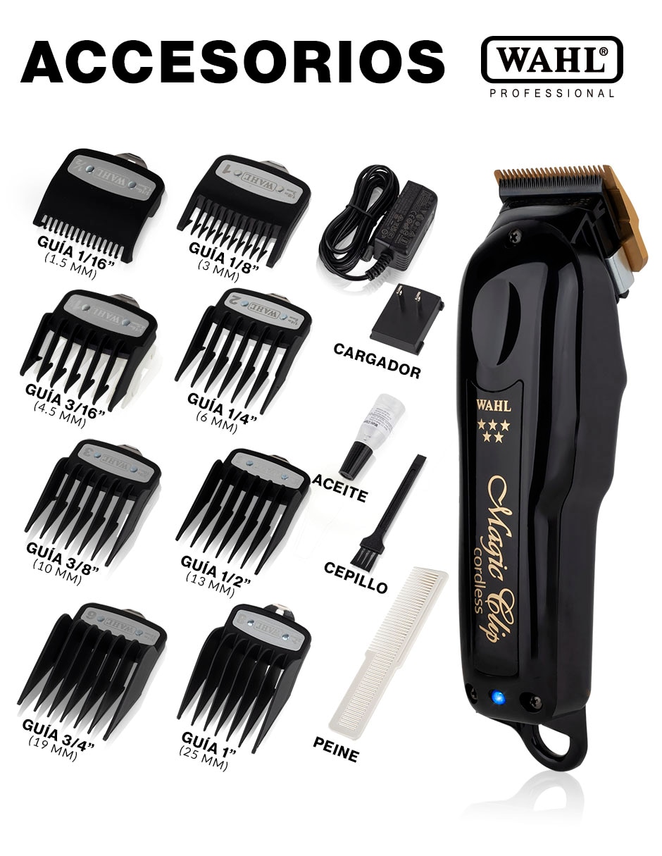 Recortadora de cabello Magic Clip Black + 2161-700 Gold 13