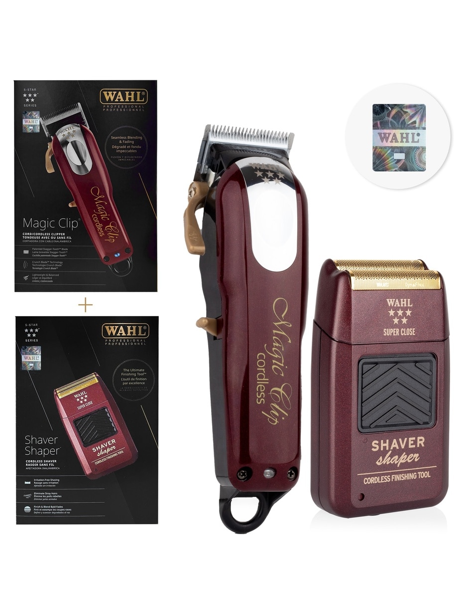 Recortadora para cabello barba y cuerpo Magic Clip Cordless + Shaver Five Star
