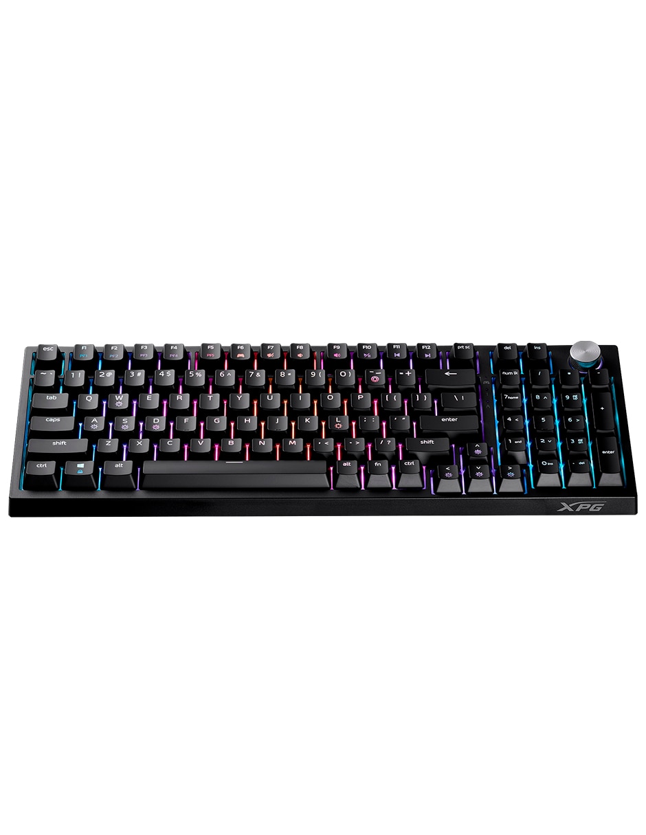 Teclado gamer USB-C QWERT inglés con interruptor Lineal (Red, Black) SORCERER 3