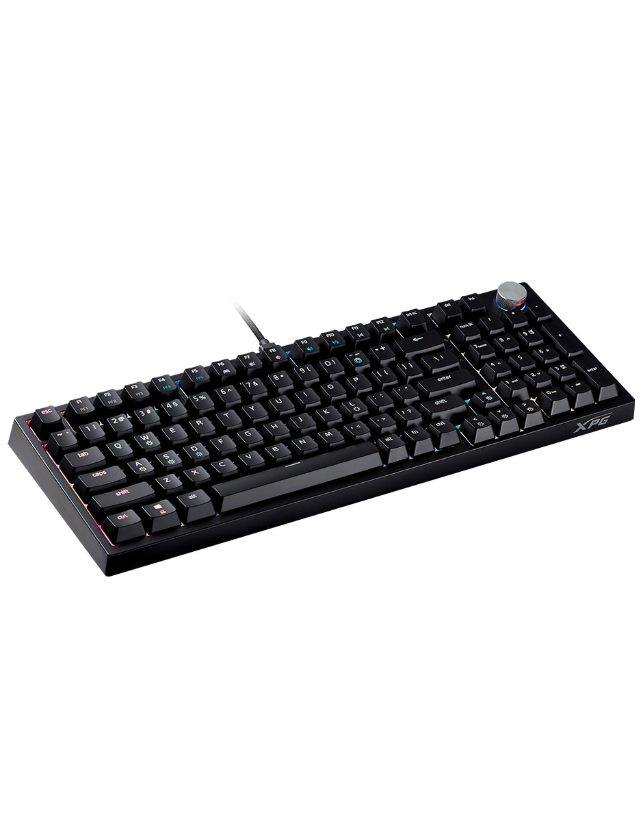 Teclado gamer USB-C QWERT inglés con interruptor Lineal (Red, Black) SORCERER 6