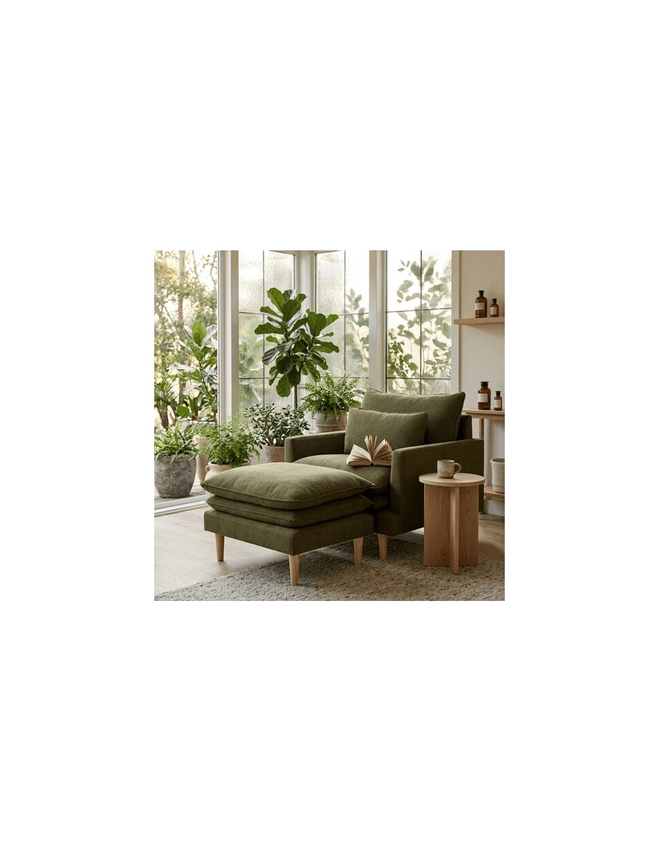 Juego de asiento con taburete Eula 2