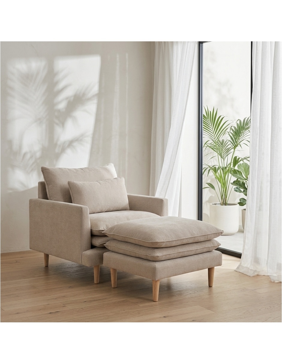 Juego de asiento con taburete Eula 3