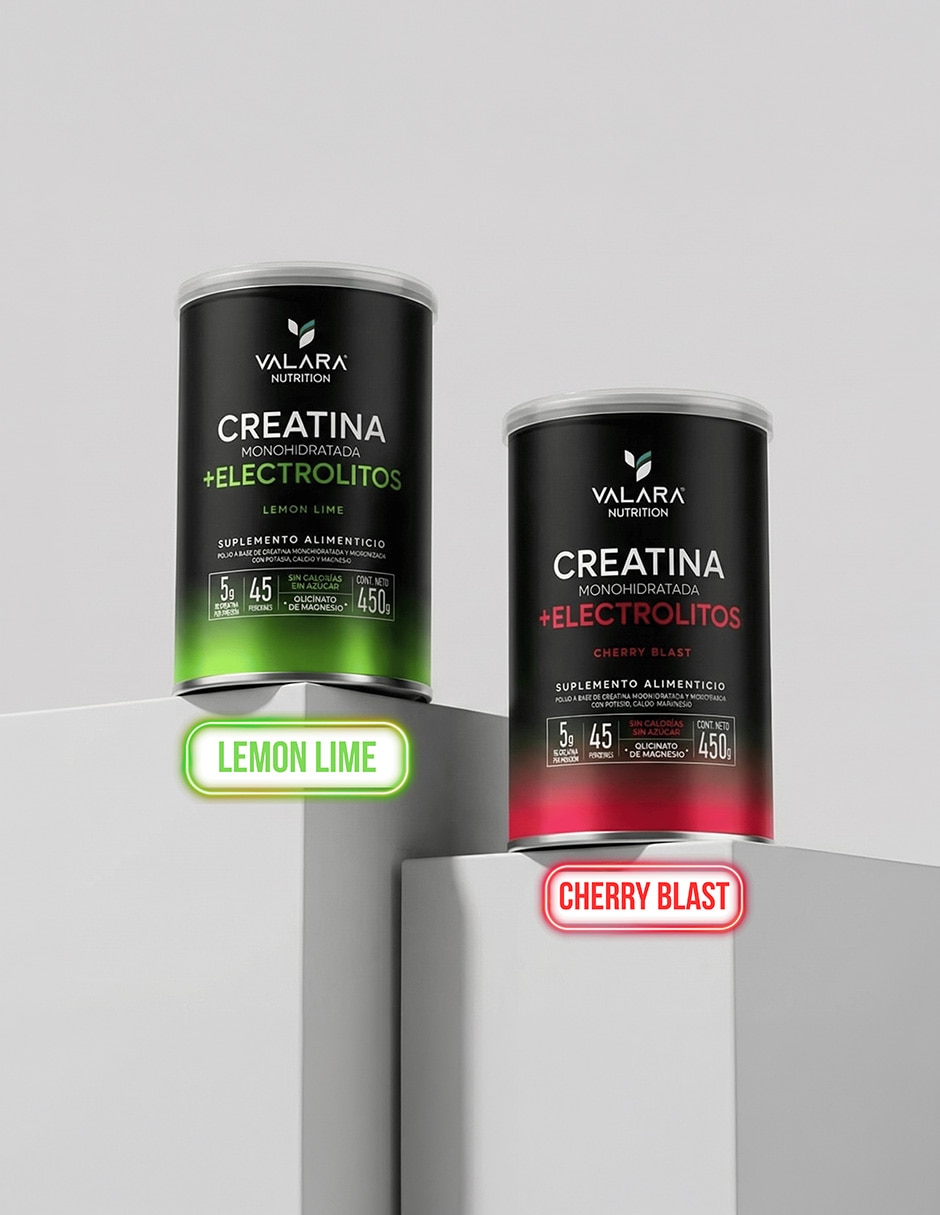 Creatina con electrolitos Valara Nutrition sabor cereza de 450g