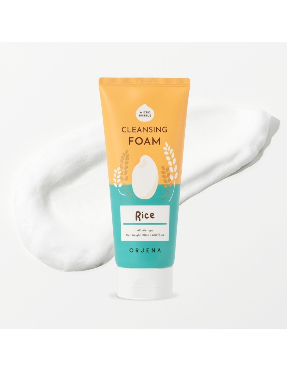 Limpiador facial Smile Day Cleansing Foam Rice 180 ml espuma suave con extracto de arroz limpiadoras para purificar