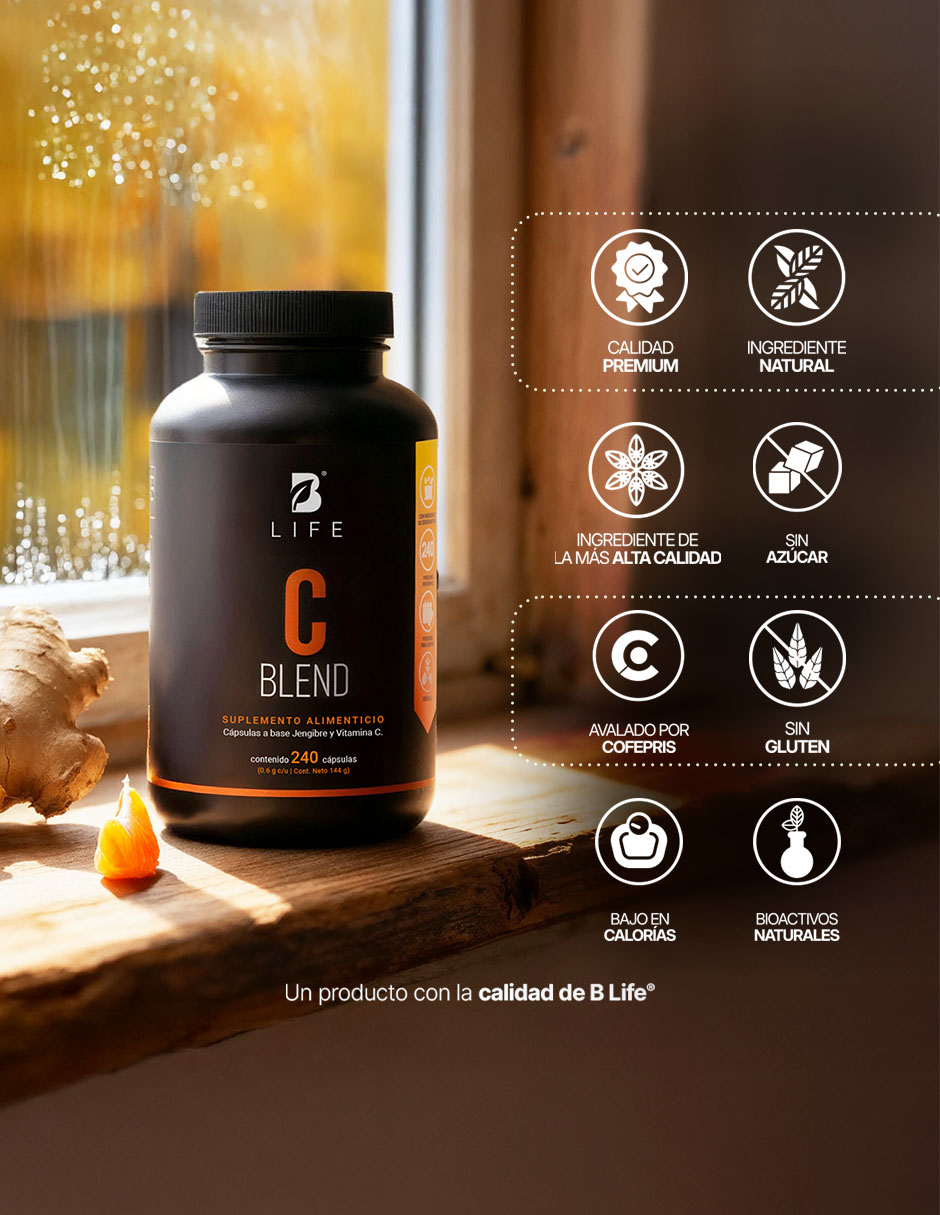 C Blend con Vitamina C Raíz de Jengibre de 240 cápsulas 7