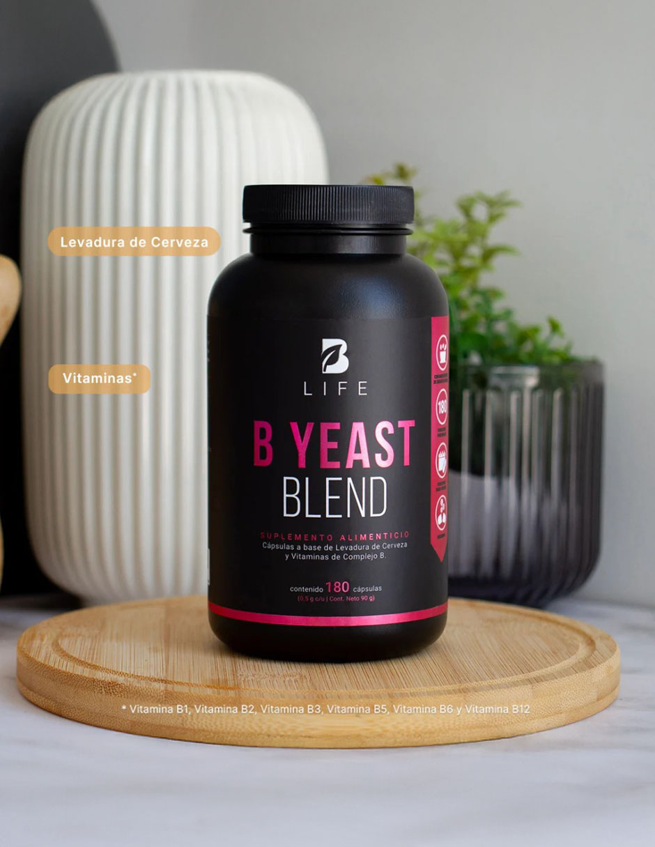 B Yeast Blend con complejo B y levadura de cerveza de 180 cápsulas 6