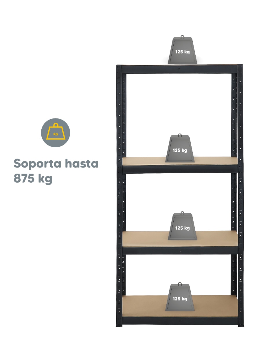 Estante de mdp industrial es4n152nemdf 2