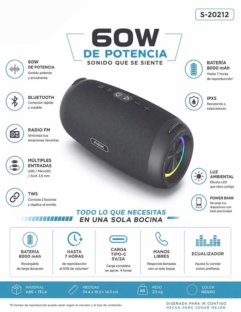 Bocina Bluetooth 4