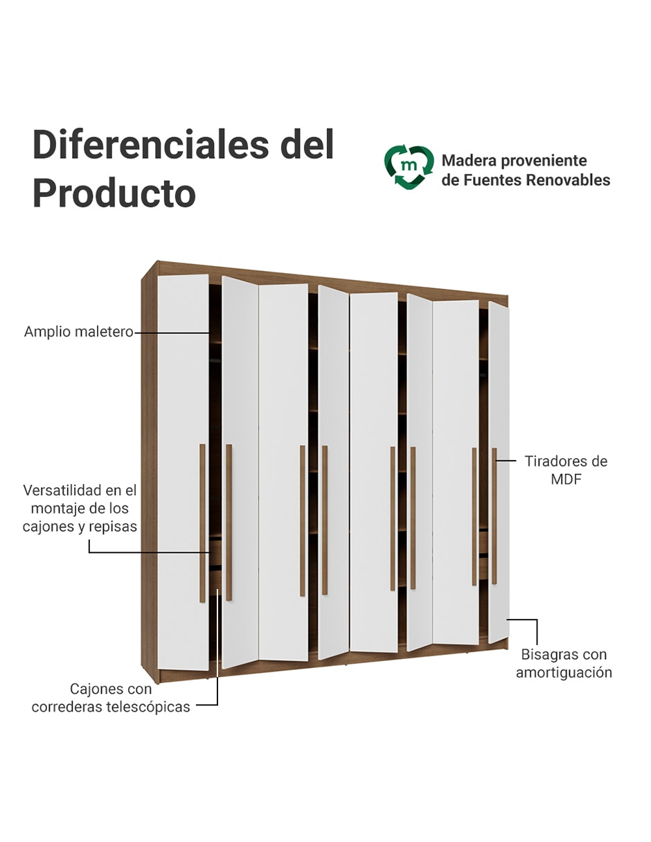Ropero armable 1107J34GL1 de MDP 5