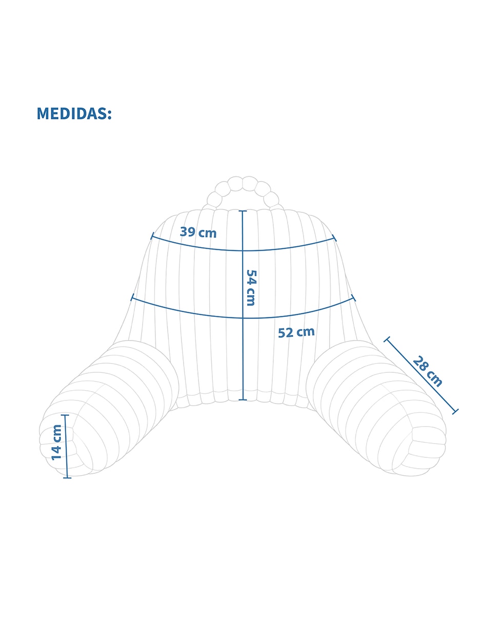 Cojín de respaldo estampado