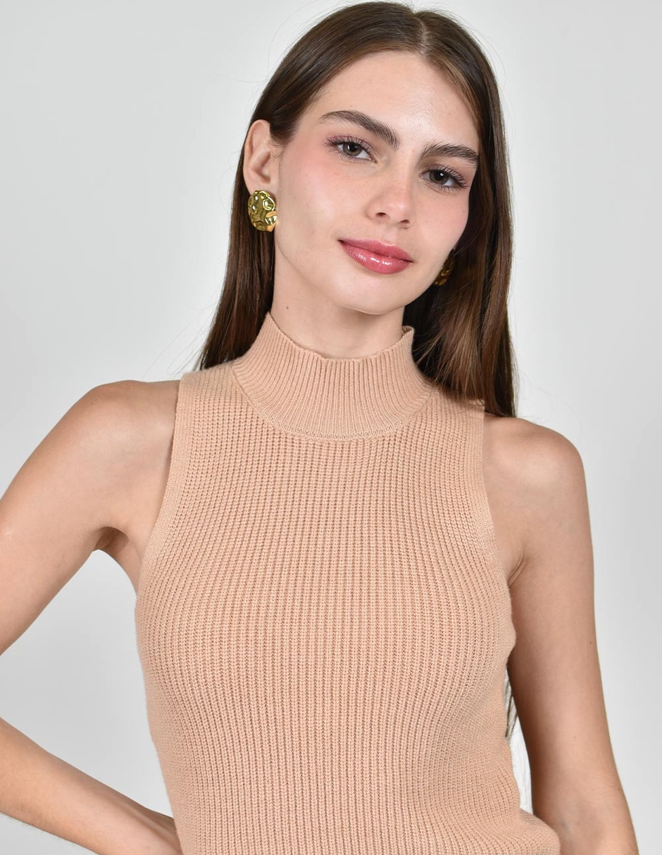Blusa roman fashion sin manga para mujer
