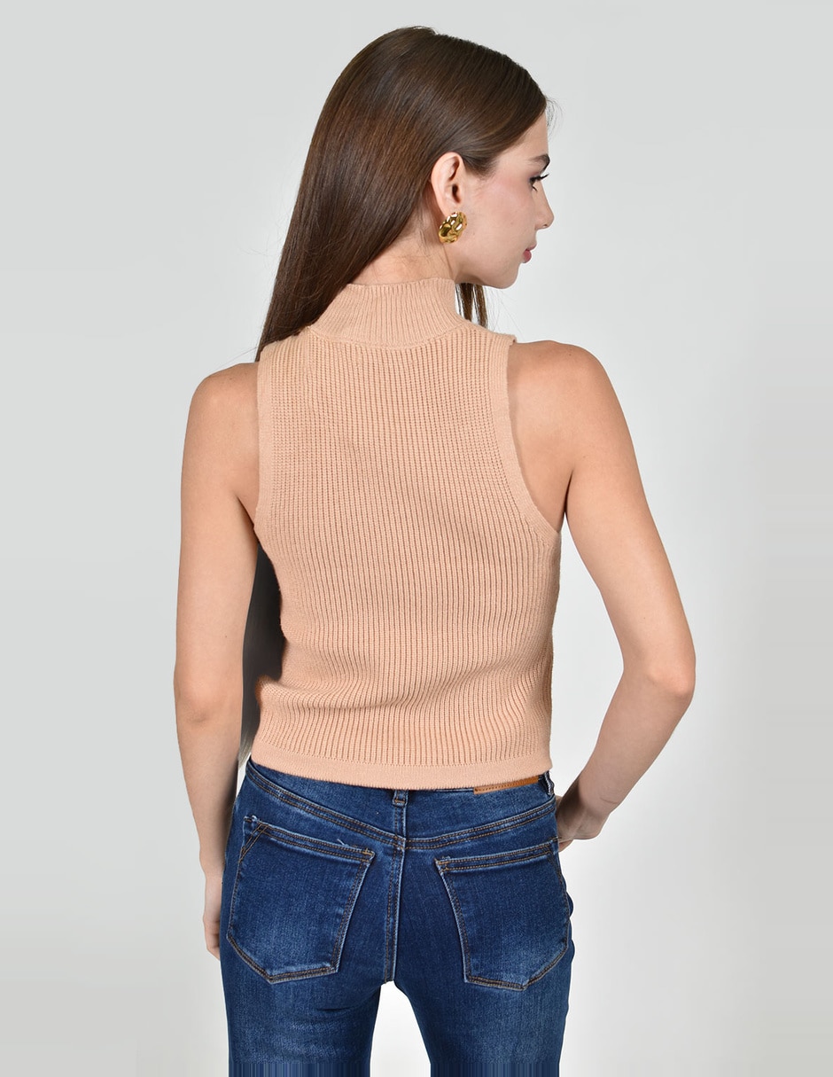Blusa roman fashion sin manga para mujer