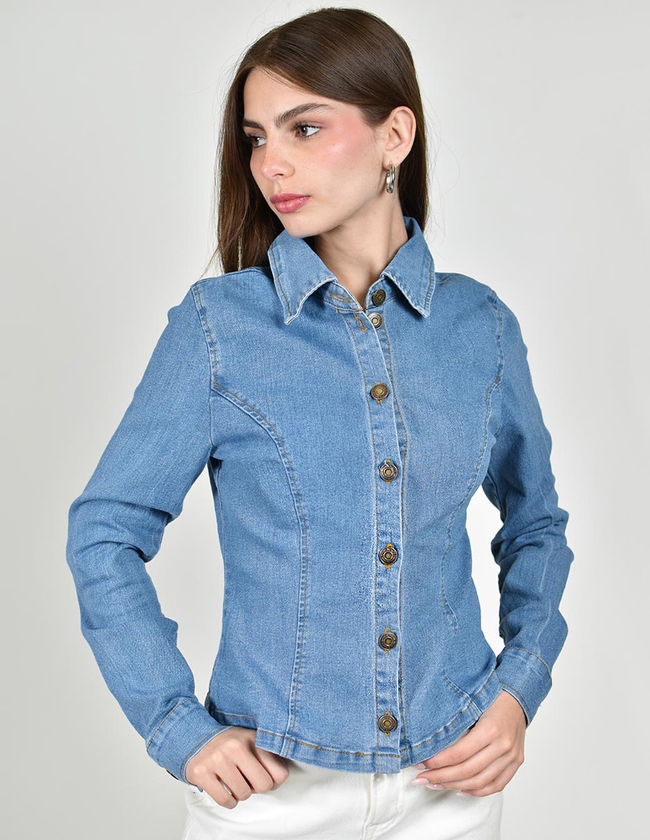 Camisa roman fashion de algodón manga larga para mujer Camisa roman fashion de algodón manga larga para mujer