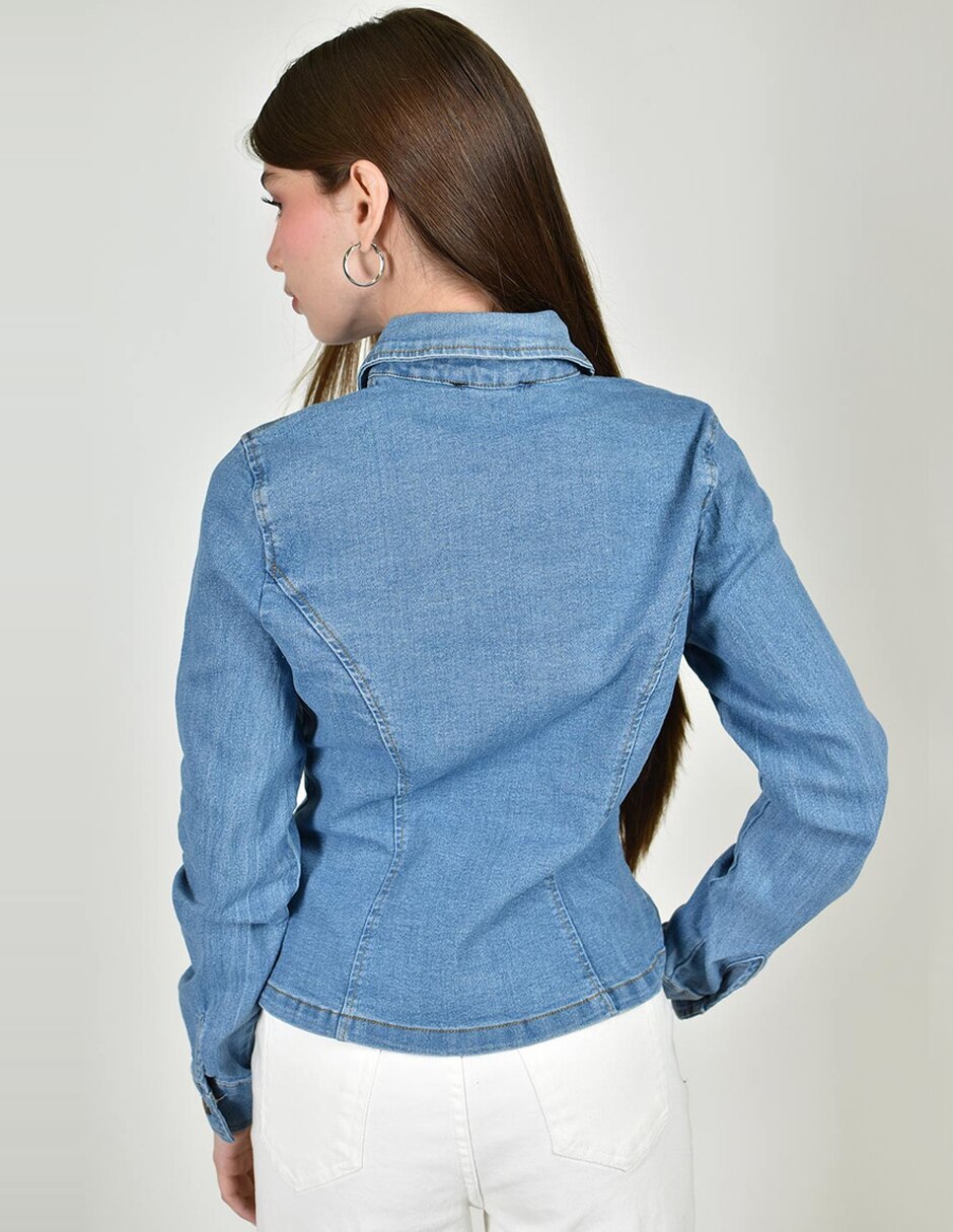 Camisa roman fashion de algodón manga larga para mujer 5
