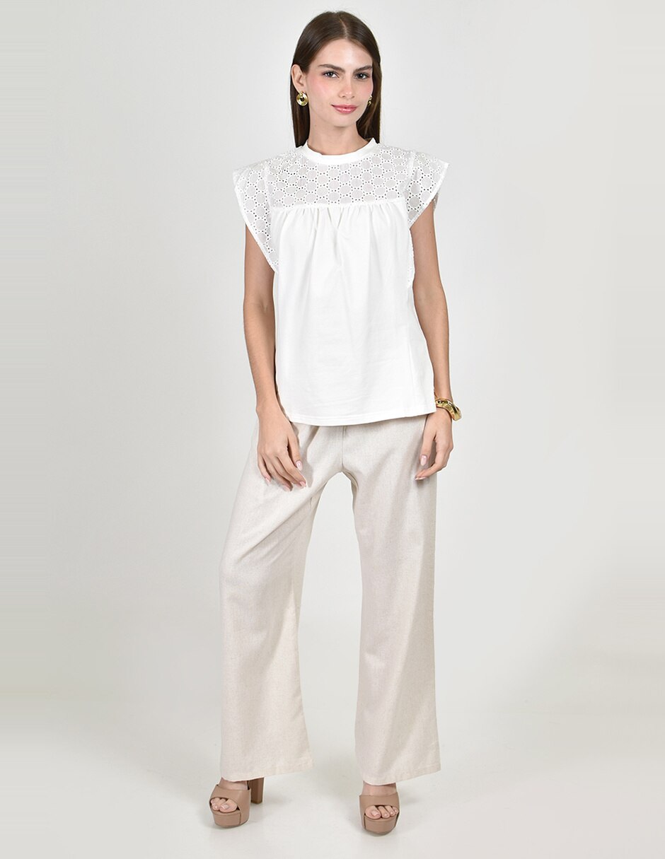 Blusa roman fashion manga corta para mujer 3