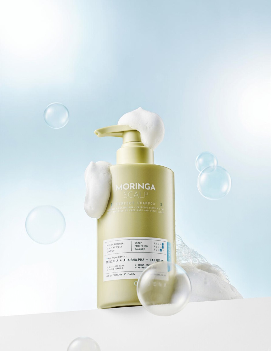 Shampoo anticaída para cabello todo tipo Moringa Scalp Perfect Shampoo Orjena 500 ml 4
