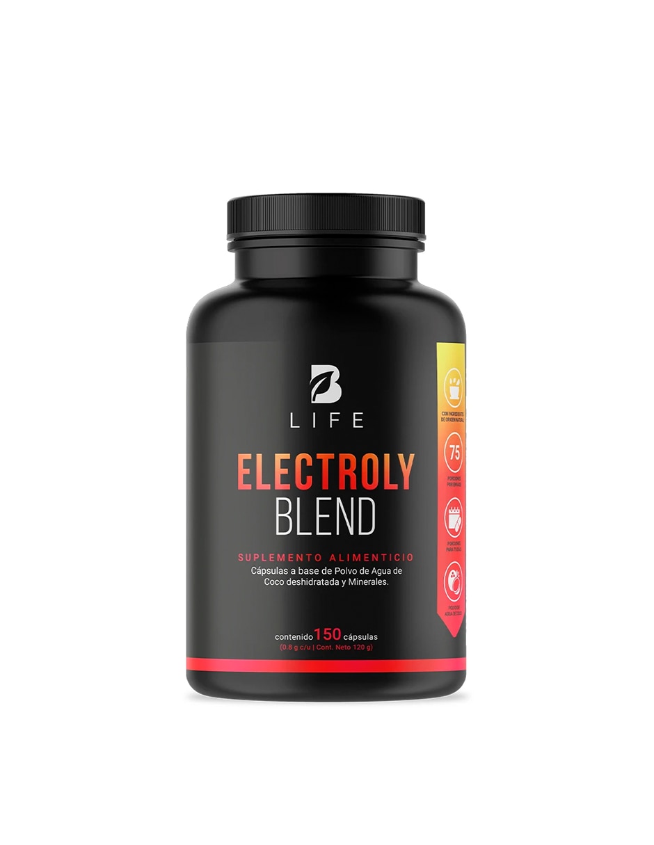 Electroly Blend B Life con polvo de agua de coco calcio fósforo potasio magnesio hierro zinc manganeso cobre de 150 cápsulas Electroly Blend B Life con polvo de agua de coco calcio fósforo potasio magnesio hierro zinc manganeso cobre de 150 cápsulas